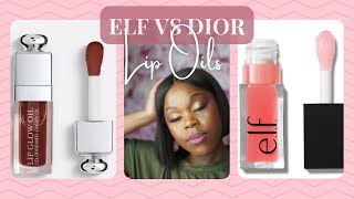 The Obsession with Lip Oil Elf lip oil vs Dior Lip oil [upl. by Anemolihp34]