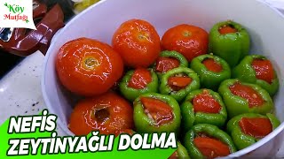 Zeytinyağlı Biber ve Domates Dolması Tarifi  Biber Dolması Nasıl Yapılır  Eminenin Köy Mutfağı [upl. by Ahtelra]