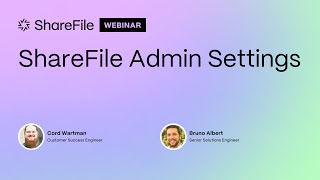 ShareFile Admin Settings [upl. by Learrsi]