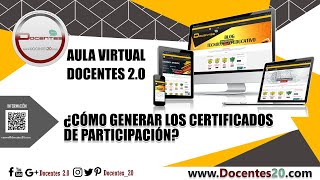 ¿CÓMO GENERAR LOS CERTIFICADOS DE PARTICIPACIÓN  DOCENTES 20 [upl. by Gariepy]