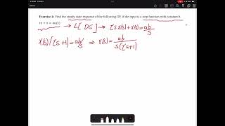 Exercise 4 Steady state response of a first order system with a step function as input [upl. by Mcdowell]