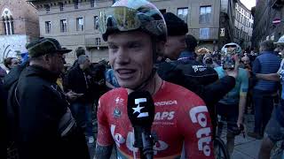 Lennert Van Eetvelt  Interview at the finish  Strade Bianche 2024 [upl. by Chuck]