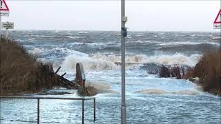 Hochwasser durch das Sturmtief Zoltan in Cuxhaven Sahlenburg am 22 12 2023 [upl. by Sielen155]