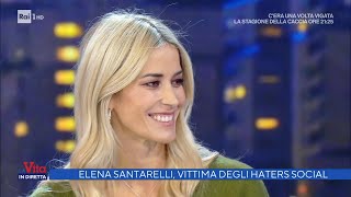 Elena Santarelli vittima degli haters social  La vita in diretta 30112021 [upl. by Jerrilyn169]