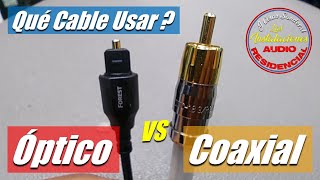 Óptico vs Coaxial  cable optico vs digital coaxial  que cable es mejor para conectar tu equipo [upl. by Ytsim]