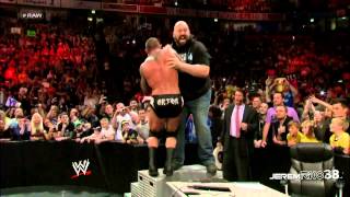 Big Show Chokeslams Randy Orton Through The Announce Table  Raw  November 11 2013 [upl. by Rosario]