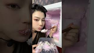 Asmr Freezer Frost Ice Eating sungirl iceeating loveiceasmr iceasmr freezerfrost softice [upl. by Larena]