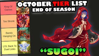 Master Duel October Tier List End Of Season 34 YuGiOh Master Duel [upl. by Rezeile]