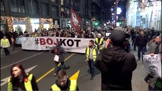 Protest Beograd 21122019 Najveca gužva od aprila [upl. by Taffy]