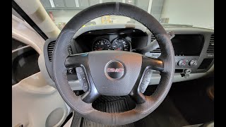 0713 Sierra Alcantara  leather steering wheel cover install  loncky [upl. by Beverlee]