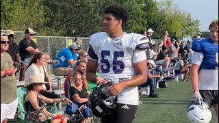 2025 3 ⭐️ • DL • EVAN POWELL • 6’3” 253 lbs • HUNTINGTOWN HS MD PROSPECT CAMP FOOTAGE [upl. by Sheppard]