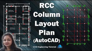 How to draw RCC Column Layout Plan in AutoCAD  Structural Drawing [upl. by Olegnaed]