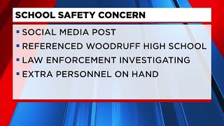 Extra security at Woodruff High after social media post [upl. by Eetsim45]