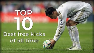 TOP 10 Best free kick goals of all time [upl. by Eendyc]