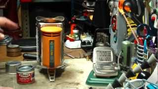 BioLite CampStove Using Sterno  Test 1 [upl. by Aljan822]