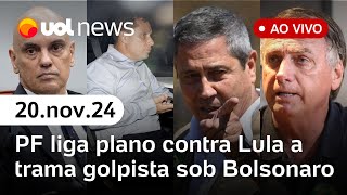 Plano para matar Lula PSOL vai ao STF por prisões de Bolsonaro e Braga Netto e ao vivo  UOL News [upl. by Shaff]