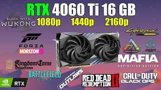 RTX 4060 Ti 16 GB  I5 12400F  Test in 12 Games in 2024  1080p  1440p  4K  Benchmark [upl. by Elery]