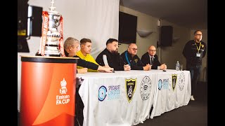 Harborough Town Press Conference  Emirates FA Cup First Round Thu 31st Oct 2024 [upl. by Ladew]