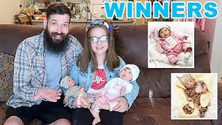 Reborn Baby Doll GIVEAWAY 👶WINNERS 👶 The Patsy Family and Paradise Galleries [upl. by Arihk]