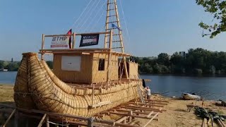 Explorers to sail ancient Black Sea route on reed boat Abora IV [upl. by Heyra]