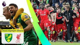 A Nine Goal Thriller  Norwich 45 Liverpool  Classic Premier League Highlights [upl. by Ainar]