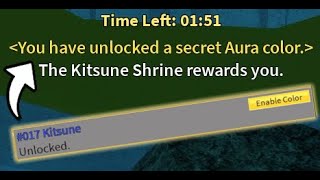 Omgg How To Get Secret KITSUNE AURA COLOR In Blox Fruits Kitsune Update [upl. by Divadleahcim555]