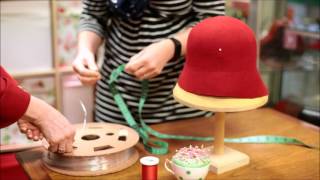 How to make a 1920s Wool Felt Cloche Hat  Adrienne Henry Millinery workshop [upl. by Ganley]