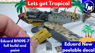 Bf109 eduard 148 scale model kit full build tropical paint scheme [upl. by Ydospahr]