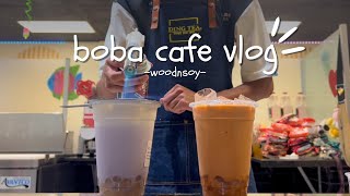 📚 cafe study aid  boba cafe vlog ASMR 🧋 [upl. by High666]