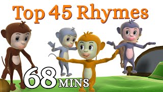 Five Little Monkeys Jumping On The Bed Nursery Rhyme  Kids Songs  3D English Rhymes for Children [upl. by Atillertse790]