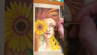 Holbein Watercolors Tested in JUST 15 Seconds Speed Painting [upl. by Chang971]