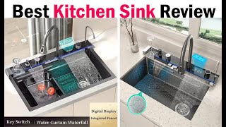 Best Stainless Steel Waterfall Kitchen Sink Review 2024 [upl. by Parlin990]