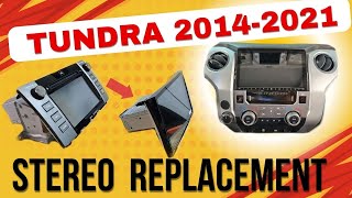 Toyota Tundra Stereo Replacement 2014 to 2021 Roadanvi [upl. by Hyacinthie]