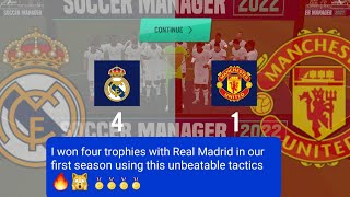 Soccer Manager 2022 best tactics  Win all trophies on SM22  SM22 tactics Formation and Tips [upl. by Annayhs204]