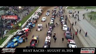 Merrittville Speedway heat races from the tower  August 10 2024 [upl. by Myrta]