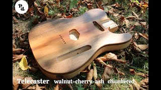 Telecaster body walnutcherryash chambered [upl. by Zephaniah]