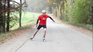 Rollerskiing on WEASEL Rollerskis V2 and V1 [upl. by Eiwoh93]