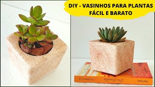 DIY COMO FAZER VASINHOS DE CIMENTOARGAMASSA [upl. by Naleag]