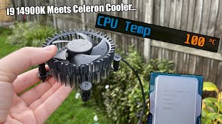 Celeron Stock Cooler Vs i9 CPU [upl. by Gebler467]