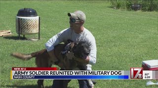 Soldier reunited with military dog in Nash County [upl. by Beatrix]