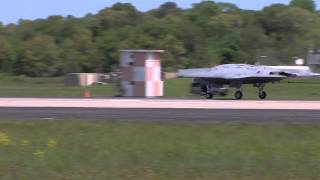 NAVAIR X47B Completes First ShoreBased Arrested Landing [upl. by Baiel859]