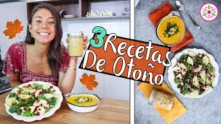 3 RECETAS VEGANAS Y FÁCILES DE OTOÑO 🍁Yovana [upl. by Head]