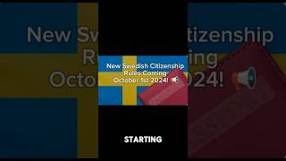 Sweden’s New Citizenship Rules – What You Need to Know [upl. by Eenitsed117]