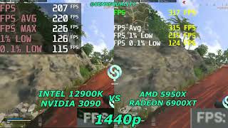 12900K RTX3090 vs 5950X 6900XT in Warzone Caldera [upl. by Cralg366]