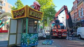 Afbouw Kermis  Abbau kirmes  Kermis Tilburg 2024  2 [upl. by Datnow845]