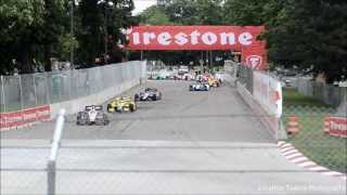 2013 Detroit Grand Prix Indy Series Hot Laps and 5 Car Crash [upl. by Yeliak154]