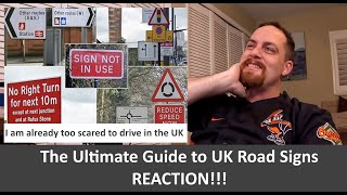 Americans React to The Ultimate Guide to UK Road Signs REACTION [upl. by Qiratla]