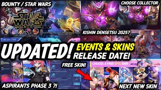 UPDATE FREE LIMITED SKIN  ASPIRANT PHASE 3  NEW EVENT AND SKINS RELEASE DATE  MLBB [upl. by Orazal155]