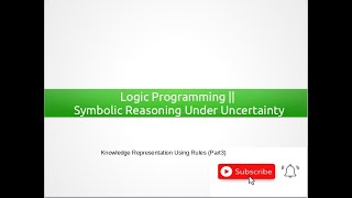 Symbolic Reasoning Under Uncertainty  Logic Programming  Artificial Intelligence [upl. by Averyl]