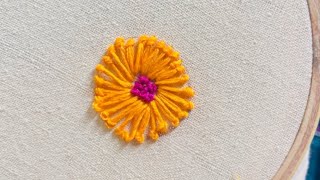 Flower embroidery for beginners  amp easy flower embroideryhow to flower hand embroidery [upl. by Amatruda857]